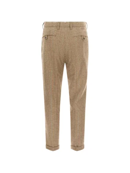 Pantaloni Incotex în carouri maro