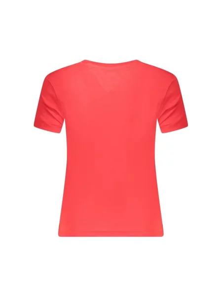 T-shirt o kroju slim fit z czystej bawełny z nadrukiem z logo Tommy Jeans czerwona