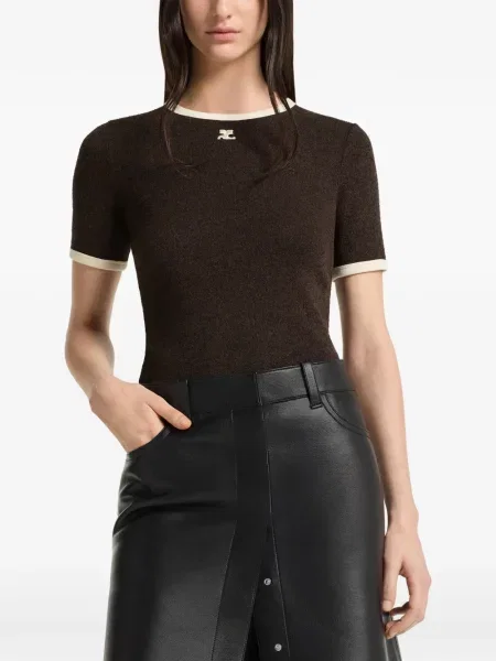 Tricou Courreges maro