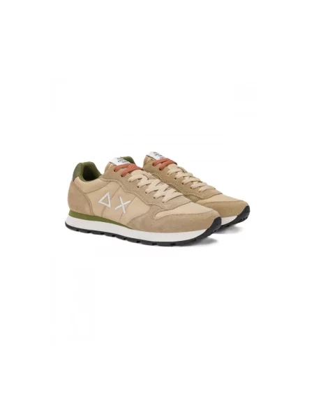 Sneakersy Sun68 skórzane beżowe