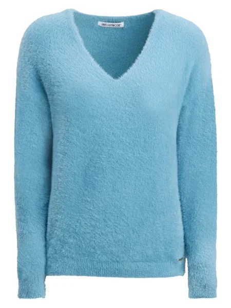 Influencer Pulover aqua albastru