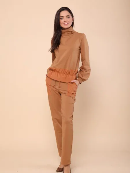 Komplet dresowy Kabelle brązowy