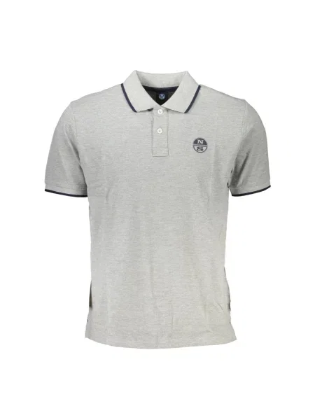 Polo North Sails z krótkim rękawem szare