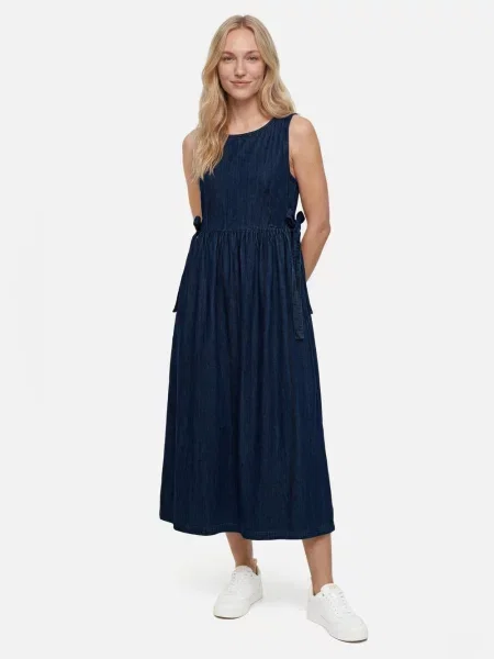 Weekend Max Mara sukienka rozkloszowana jeansowa WKDABANO niebieska
