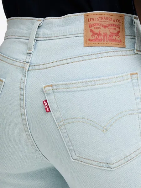 Pantaloni Levi's® în carouri cu imagine cu cordon albastru