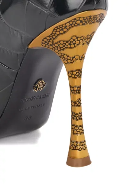Pantofi cu toc Roberto Cavalli negru