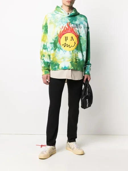 Tie-dye kaklaraištis Palm Angels žalia