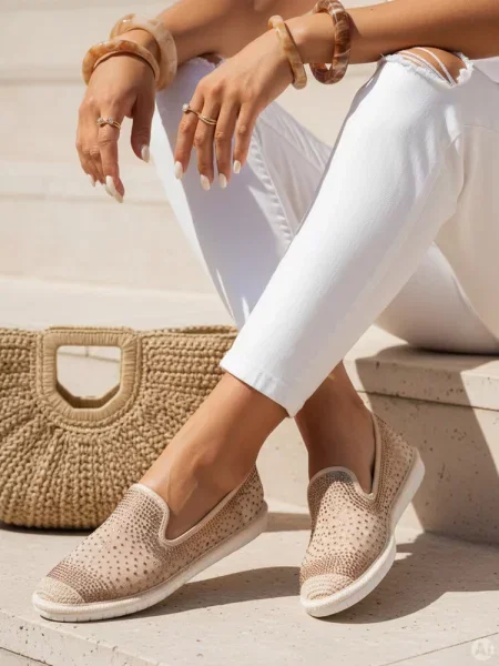 Espadryle SHINE złote Dstreet