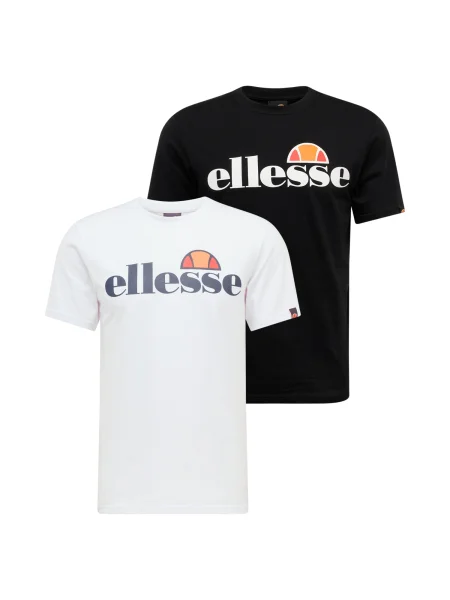 ELLESSE Tricou Prado galben / portocaliu somon / negru alb
