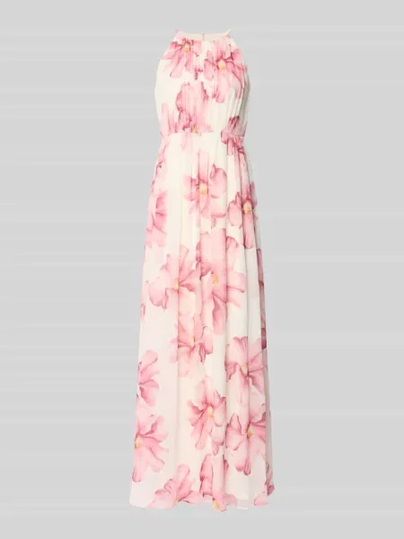 Długa sukienka z szyfonu we wzór na całej powierzchni Jake*s Cocktail