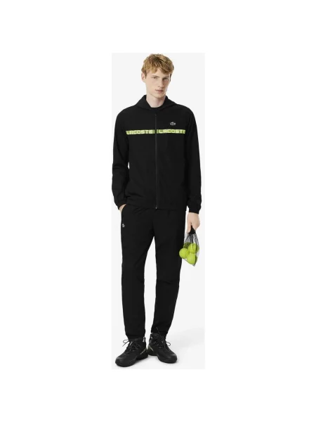 Dres Lacoste Logo Stripe Tennis czysty zielony XS czarny