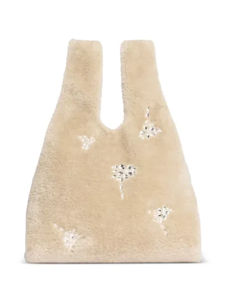 Geantă shopper Simone Rocha cu blană