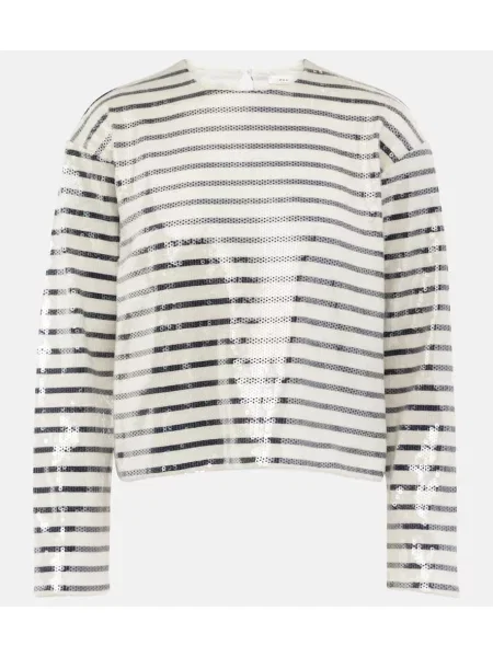 Palton Frame cu dungi alb