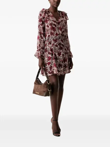 Rochie mini Morgan cu model floral cu imagine roșu