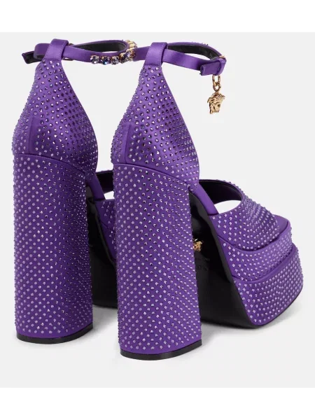 Sandale Versace cu platformă violet