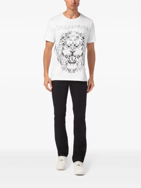 Tricou Billionaire cu imagine alb