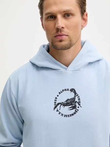 Alpha Industries melegítőfelső férfi US Scorpion Backprint Hoodie kék