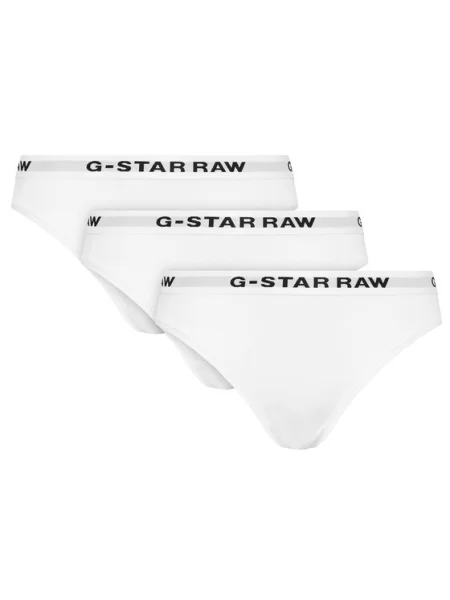 G-Star Raw Комплект 3 чифта класически бикини бял