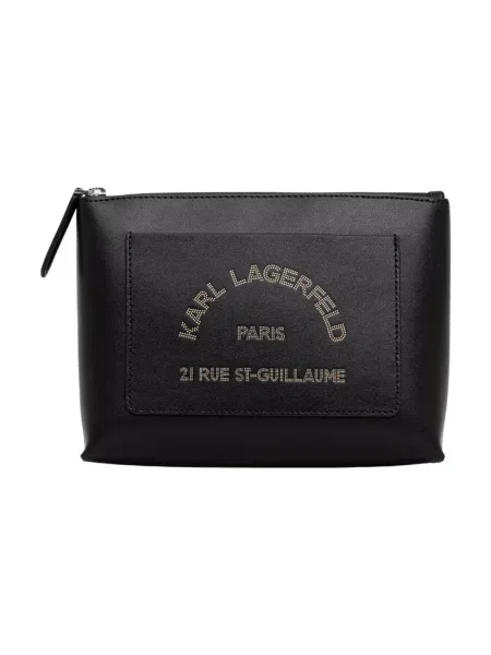 Karl Lagerfeld kosmetyczka skórzana K/DAILY czarna