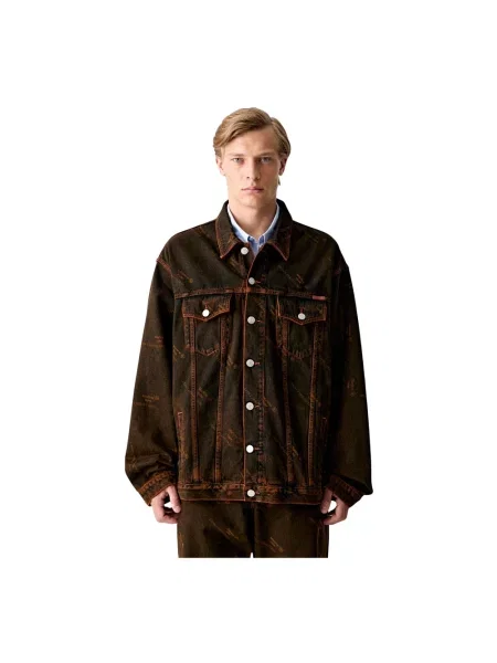 Martine Rose kurtka jeansowa Oversized Denim pomarańczowy przejściowa oversize różowa