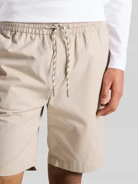 Szorty dresowe w kroju regular fit z czystej bawełny Tom Tailor Denim beżowe