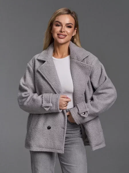 Вовняне Пальто ISSA Plus сірий