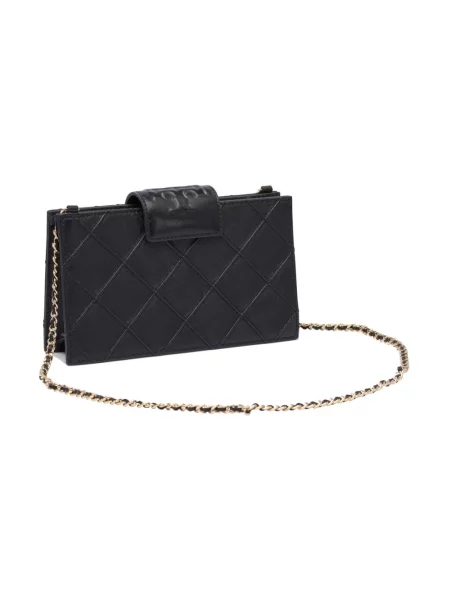 Tory Burch torebka skórzana Fleming czarny