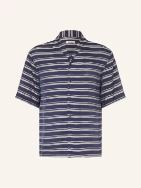 Sandro Wzorzysta Koszula Comfort Fit blau granatowa