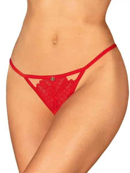 Эротические стринги с разрезом Стринги_Obsessive_Ingridia_otwarte червоні