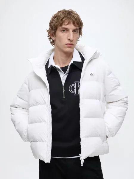 Calvin Klein Jeans Zimná bunda čierna biela