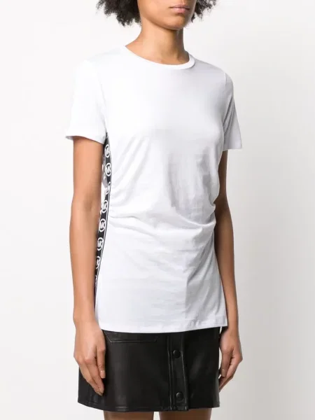 Tricou Michael Michael Kors cu volane alb