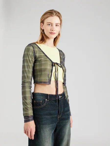 Noisy may Tricou NMLESLEY grafit / verde pastel gri