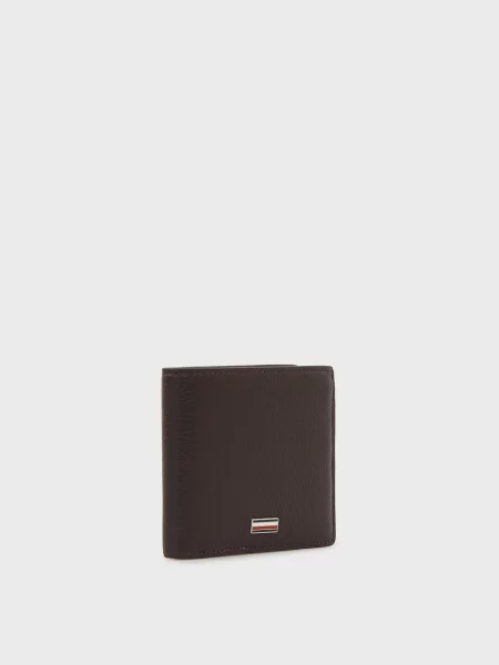 Шкіряний гаманець Tommy Hilfiger коричневий