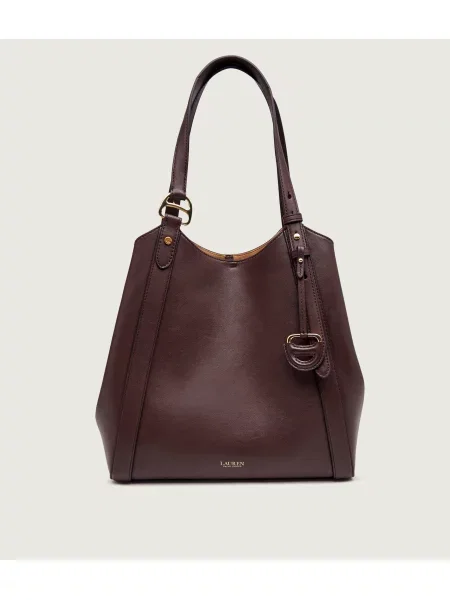 Geantă shopper Lauren Ralph Lauren din piele maro