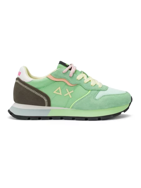Sneakersy Sun68 skórzane zielone