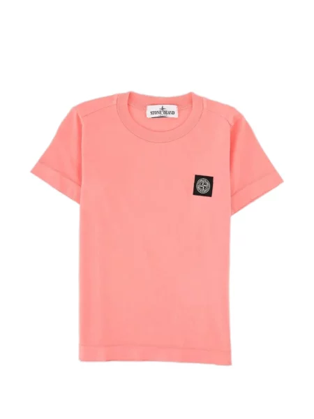 Marškinėliai Stone Island rožinė
