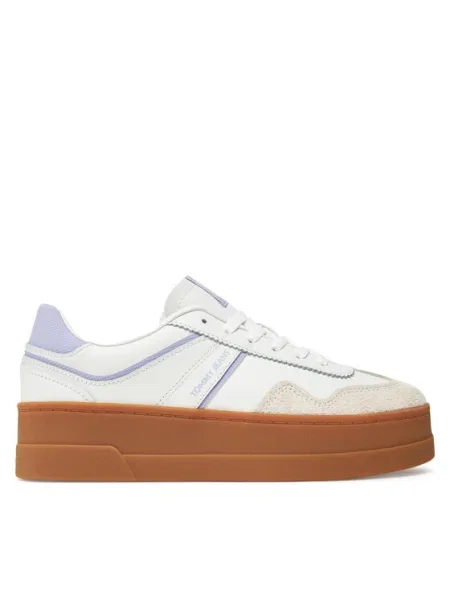 Tommy Jeans Sneakers The Greenwich Flatform Écru alb