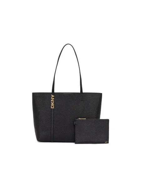 Geanta de piele Dkny negru