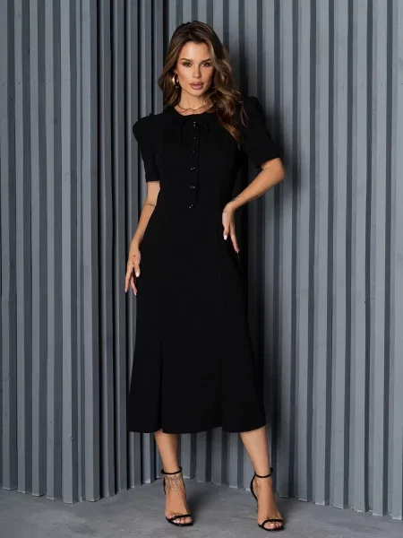 Платье миди Issa Plus без косточек черное