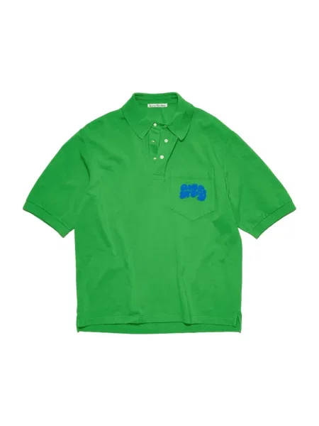 Koszulka polo Acne Studios zielona