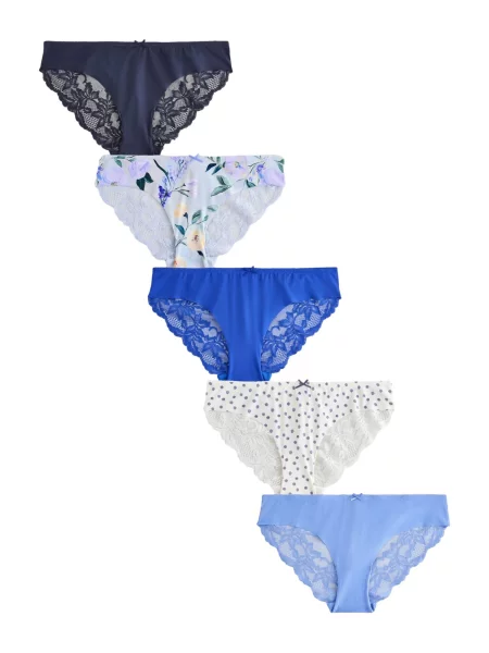 Next Slip bleumarin / albastru deschis / albastru închis alb