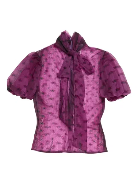 Bluzka Acne Studios z nadrukiem fioletowa