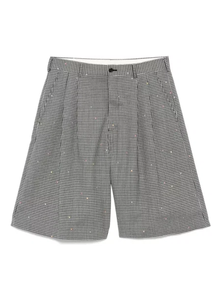 Kratke hlače Comme Des Garçons Homme Plus karirane crna