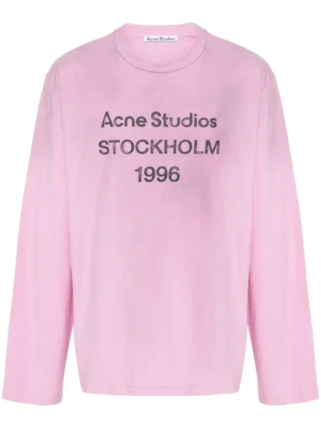 Tricou Acne Studios zdrențuiți violet