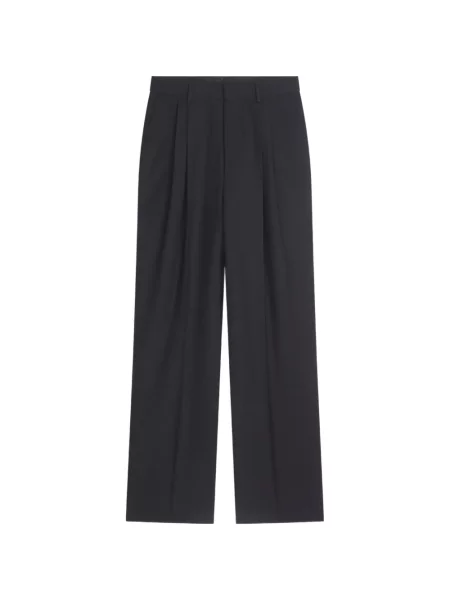 Pantaloni Dries Van Noten de lână negru