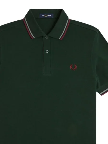 Polo Fred Perry cu dungi verde