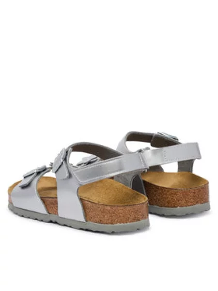 Sandály Birkenstock Rio As Flowers D Stříbrná