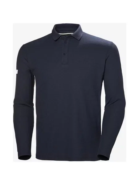 Granatowa koszulka polo z długim rękawem Helly Hansen Crewline S niebieska