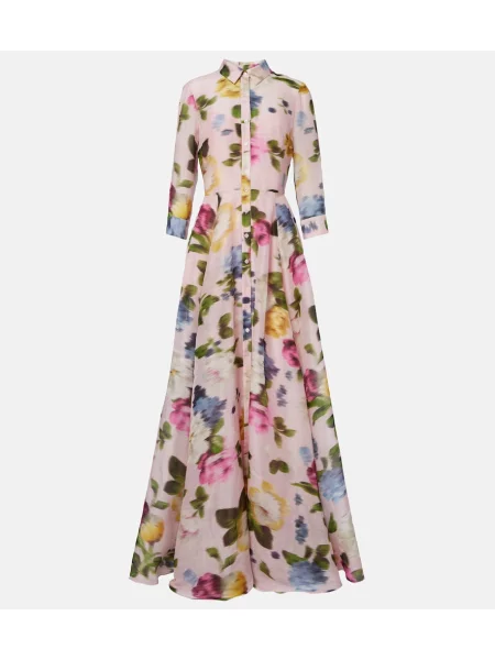 Rochie Carolina Herrera de in cu model floral roz