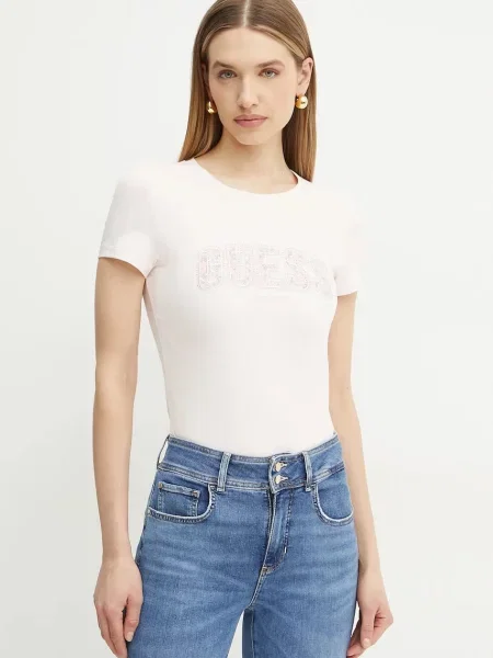 Тениска Guess розово